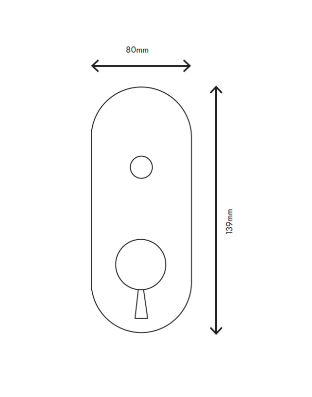 MURO TUA Nástěnná směšovací baterie s přepínacím tlačítkem, chrom M1.B32.S.CR