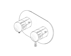 MURO TUA vestavný termostatický sprchový kohoutek s 1 výstupem chrom M1.B31T.S.CR