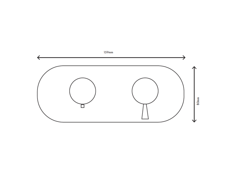 MURO TUA vestavný termostatický sprchový kohoutek s 1 výstupem chrom M1.B31T.S.CR