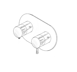 MURO TUA vestavný termostatický sprchový kohoutek se 3 výstupy chrom M1.B33T.S.CR