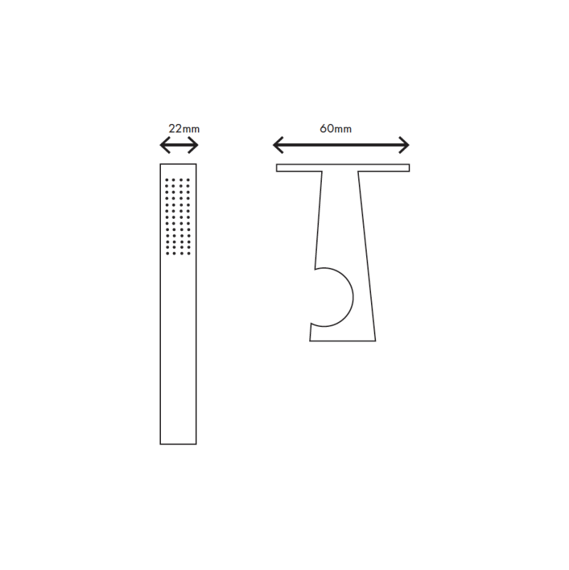 MURO TUA Sada ručních sprch Slim kompletní s nástěnným připojením chrom M1.BA1.S.CR