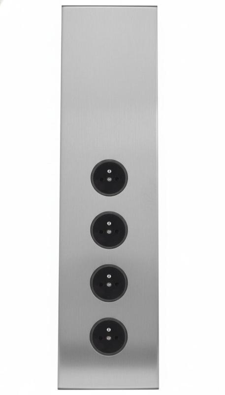 Indux Corner Energetická sloupka se 4 zásuvkami Penaarde Nerezová ocel 1208972308