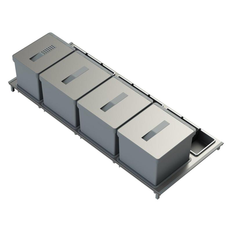 Indux Sort Odpadkový systém 4-násobný Ruční ovládání pro výsuvné zásuvky 1208972321