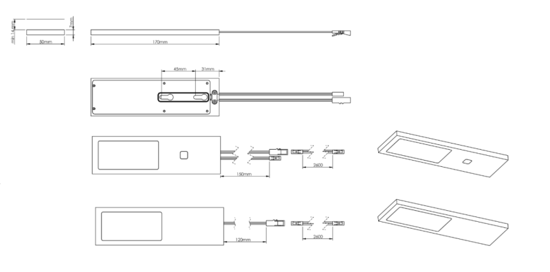 Indux Solin Kuchyňská sestava Multi Tone LED Spot 3,6 W Měď 1208972347