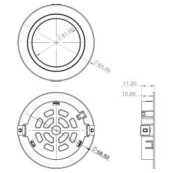 Indux Luma malá vestavěná kuchyně Multi Tone LED sada 3 bodová světla černá 1208972383