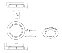 Indux Luma vestavěná kuchyně Multi Tone LED sada 4 bodová světla černá 1208972406