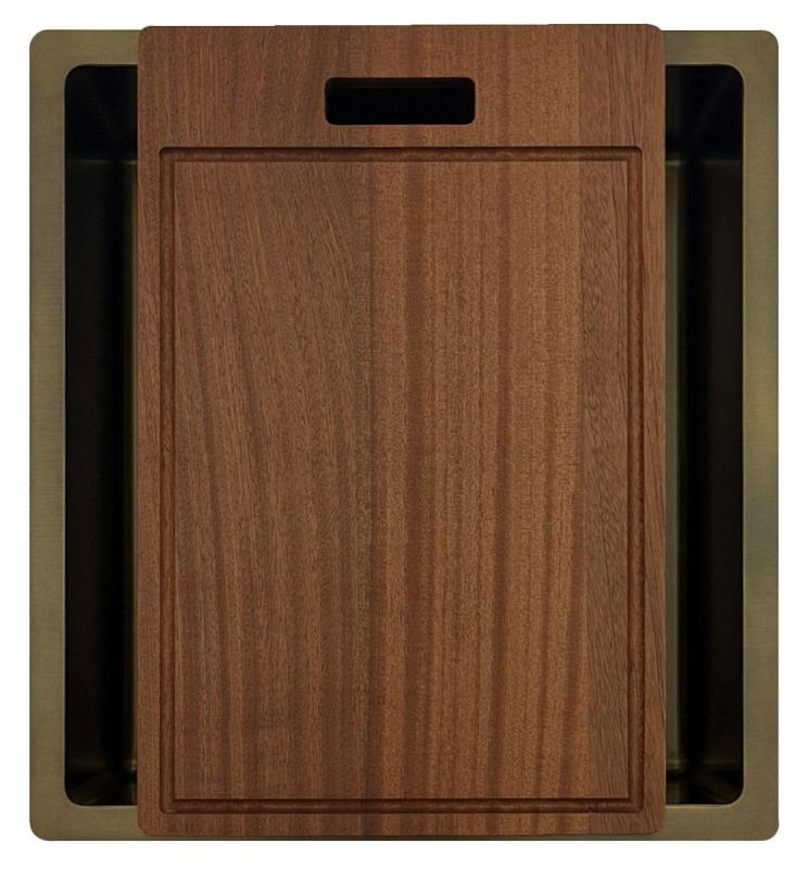 Pure.Sink Luxion PVD Antique Bronzový dřez 36x40 cm podstavný, vestavný a nástavný  s dnem PLX3640-64