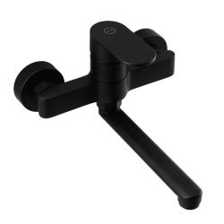 Aquanello Casa Jednootáčkový kuchyňský nástěnný kohoutek černý s výtokem 20 cm BL-1420-CS