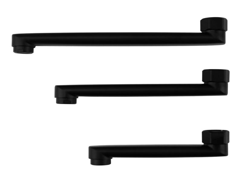 Aquanello Casa Jednopáková kuchyňská nástěnná baterie černá s výtokem 25 cm BL-1425-CS