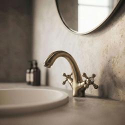 Aquanello Heritage Ascot Klasická nostalgická umyvadlová baterie Bronz BN-4101-HA