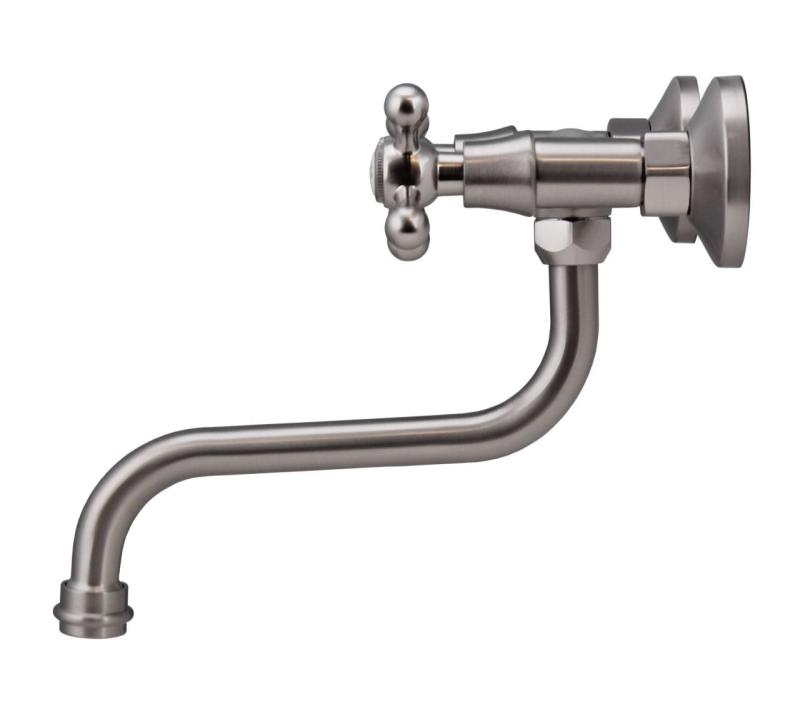 Aquanello Heritage Ascot Klasický kuchyňský nástěnný kohoutek z nerezové oceli NB-4111-HA