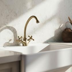 Aquanello Heritage Ascot Klasická kuchyně Nostalgický kuchyňský kohoutek Bronz BN-4004-HA