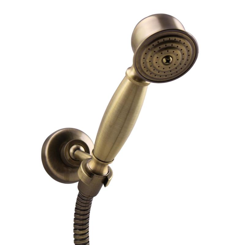 Aquanello Heritage Ascot Klasická sprchová baterie s hvězdicovými kohoutky, bronzová, včetně ruční sprchy BN-2002-HA