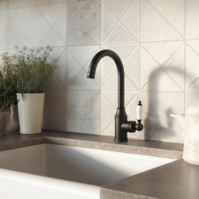 Aquanello Heritage Manor Klasická kuchyně Nostalgická kuchyňská baterie Černá BL-9001-HM