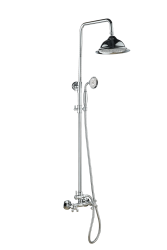 Aquanello Heritage Ascot Klasická sprchová souprava Nástěnná sprchová kolona Chrom CR-2003-HA