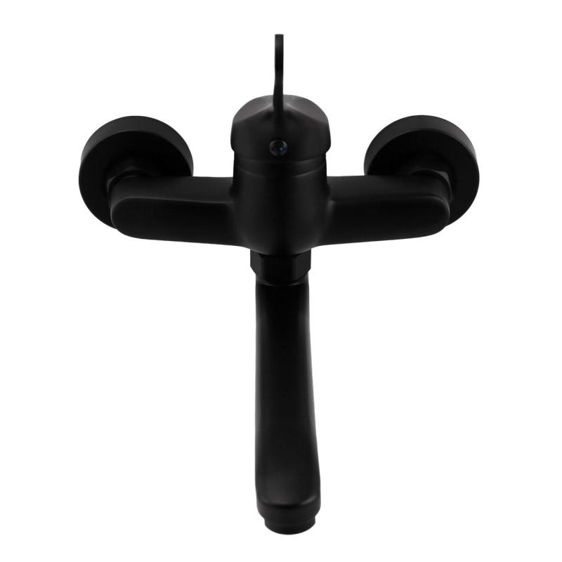 Aquanello Casa Kuchyňský nástěnný kohoutek s horním výtokem, černý BL-1003-CS