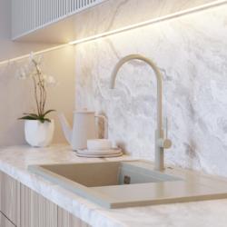 Graniteland Vira Slim Kuchyňská baterie v béžové barvě s otočným výtokem 1208972622
