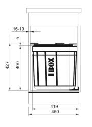 Franke Sorter Solo 45 otočný odpadkový systém na dveře 40 litrů s uhlíkovým filtrem 1210307565