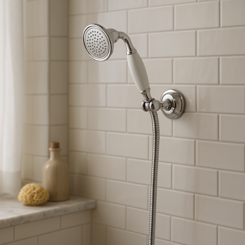 Huber viktoriánská ruční sprcha s držákem, chrom 63.03H.CR